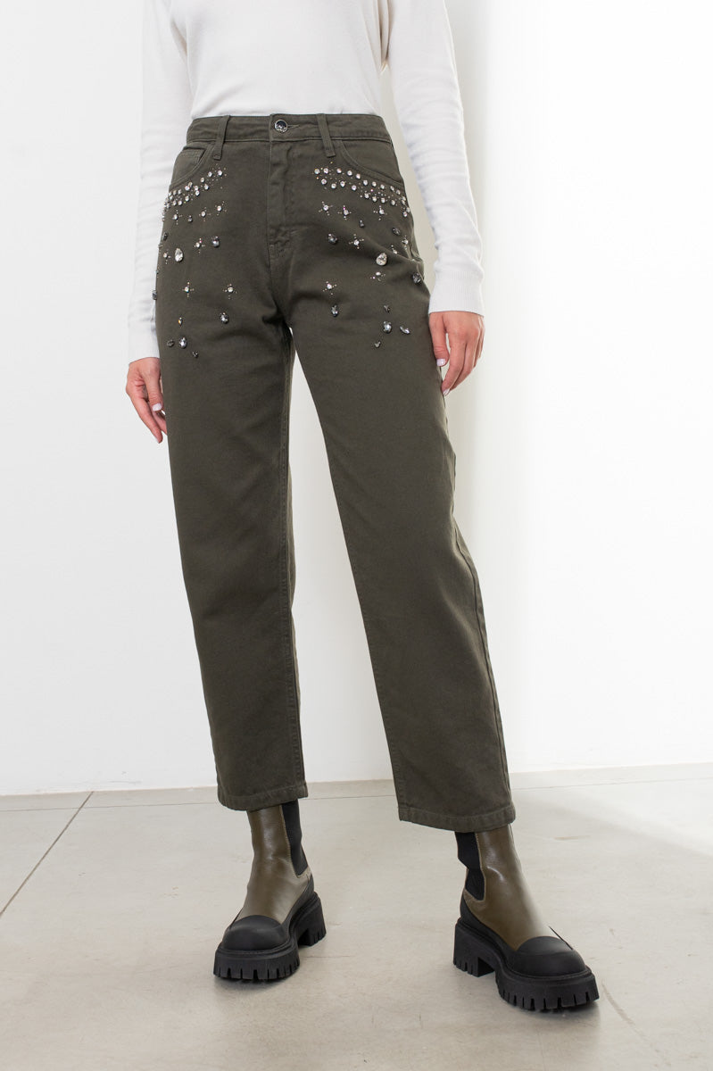 Jeans con strass